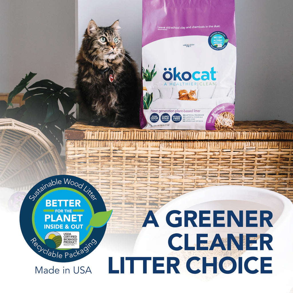 Unscented Wood Clumping Cat Litter Mini-Pellets 18.6 pounds D212707