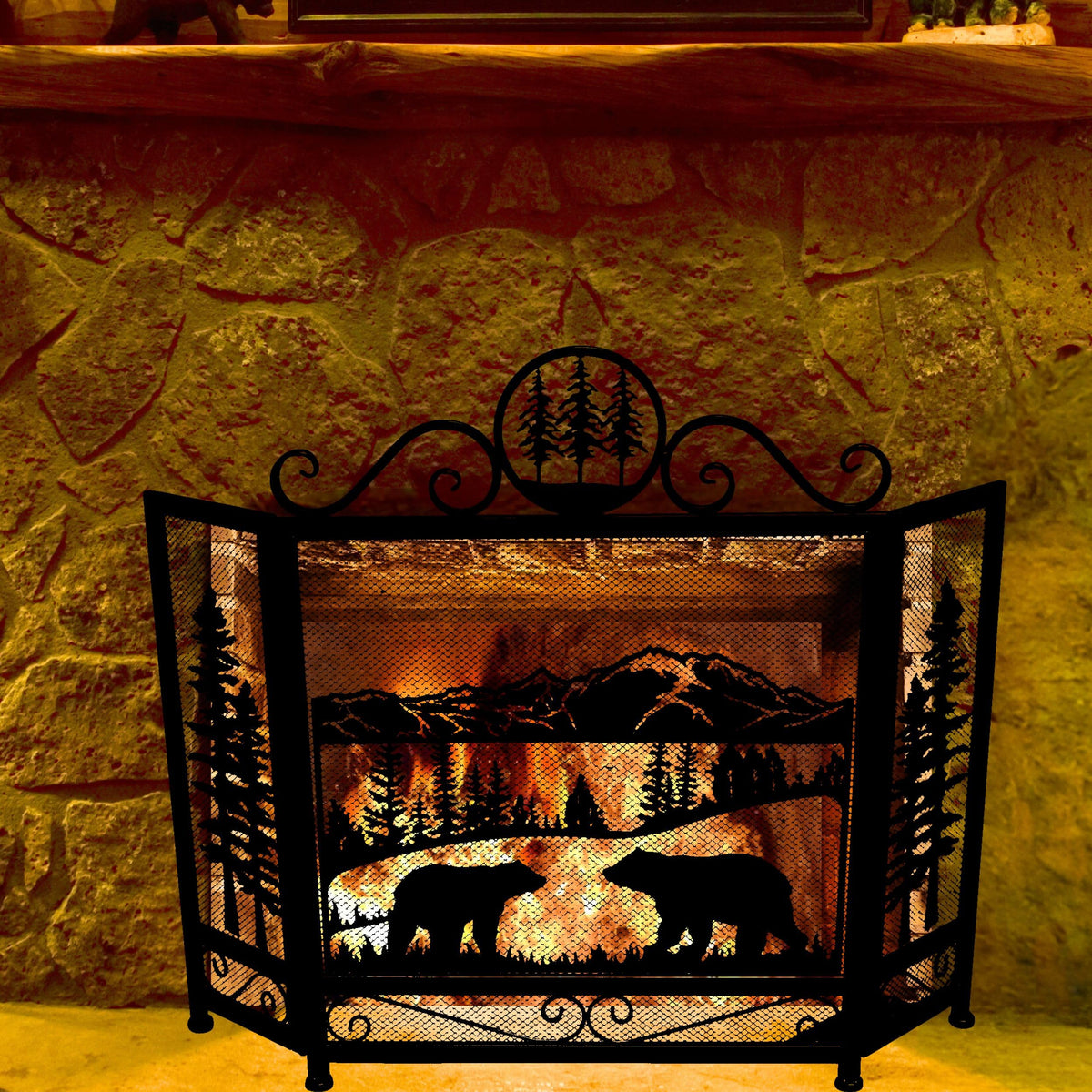 3-Panel Fireplace Screen F89924