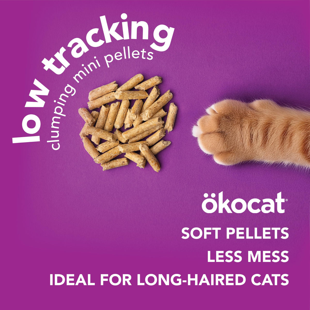 Unscented Wood Clumping Cat Litter Mini-Pellets 18.6 pounds D212707