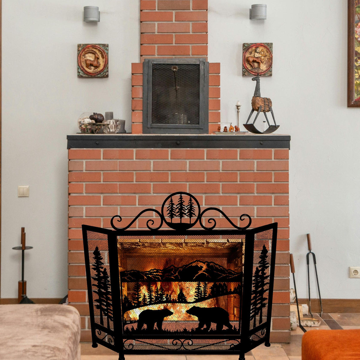 3-Panel Fireplace Screen F89924