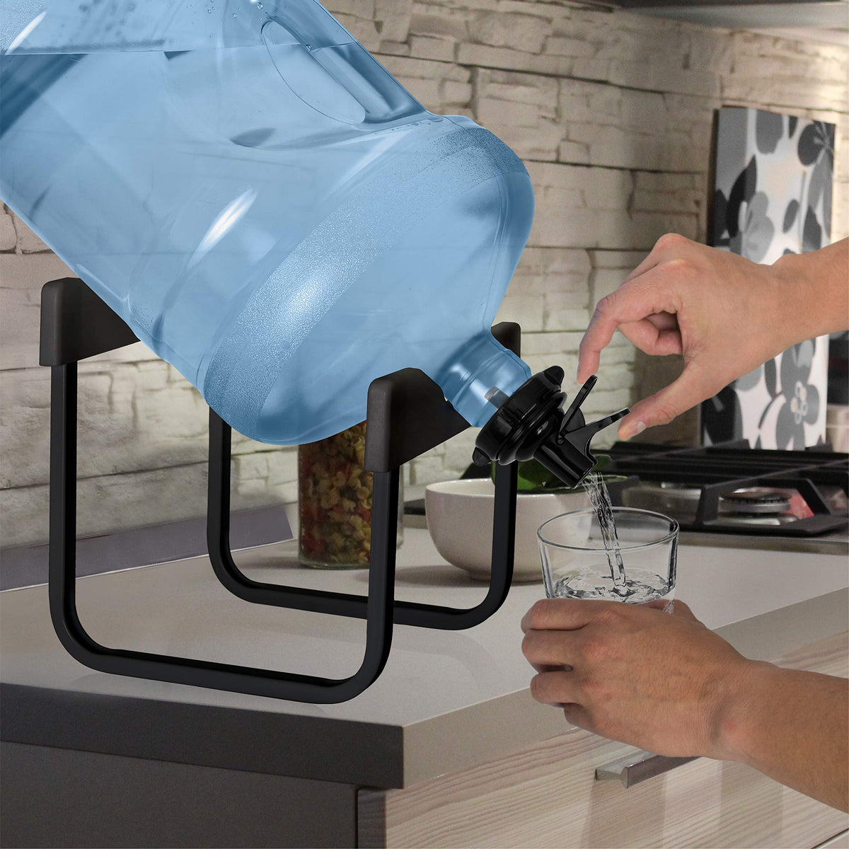 Stainless Steel Water Jug Stand with 2 Dispenser Valves S396