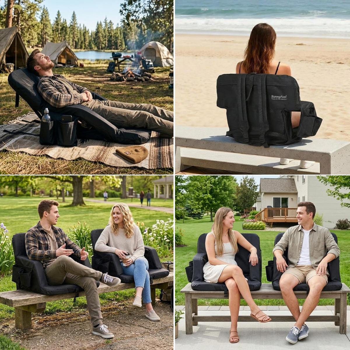 Foldable Stadium Seats 2-Pack with Shoulder Straps X62792