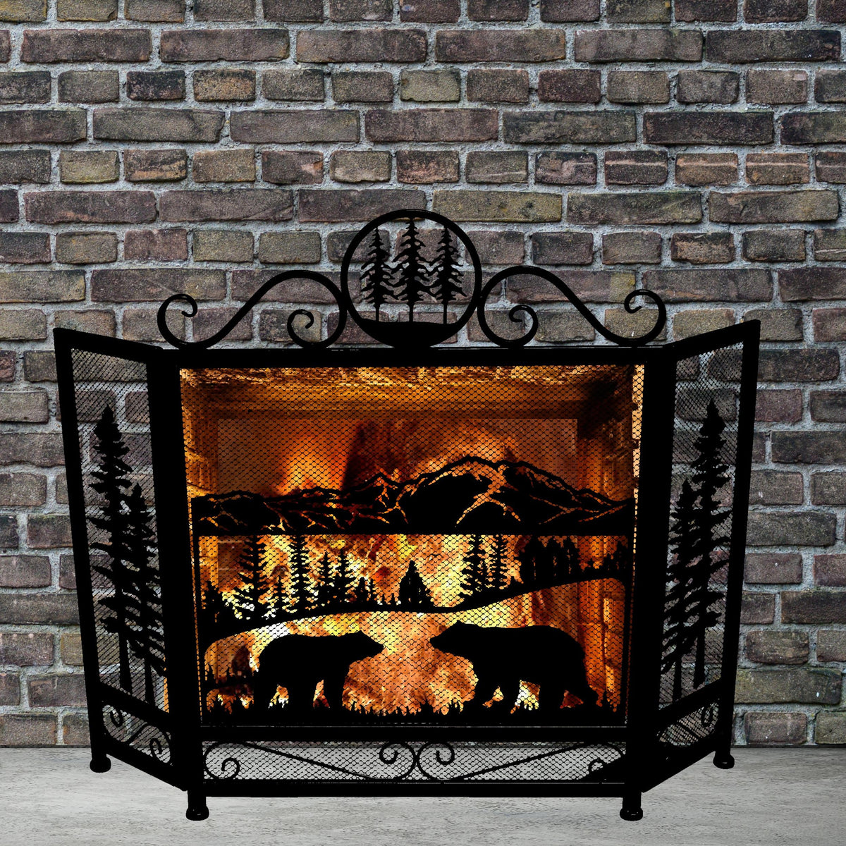 3-Panel Fireplace Screen F89924